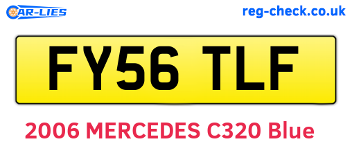 FY56TLF are the vehicle registration plates.
