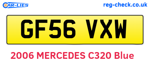 GF56VXW are the vehicle registration plates.