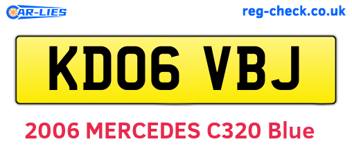 KD06VBJ are the vehicle registration plates.