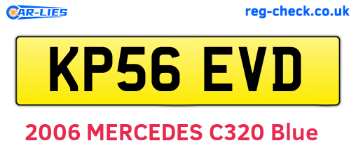 KP56EVD are the vehicle registration plates.