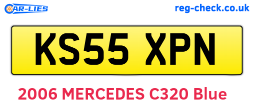 KS55XPN are the vehicle registration plates.