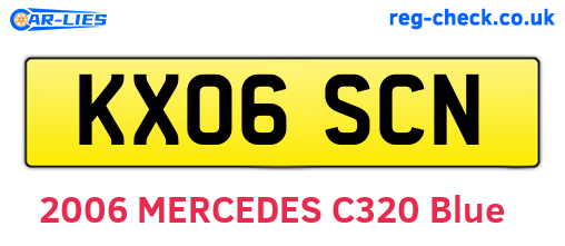 KX06SCN are the vehicle registration plates.