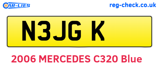 N3JGK are the vehicle registration plates.