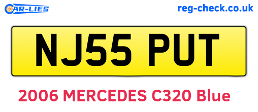 NJ55PUT are the vehicle registration plates.