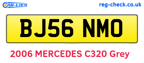 BJ56NMO are the vehicle registration plates.