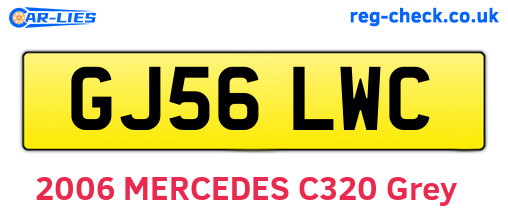 GJ56LWC are the vehicle registration plates.