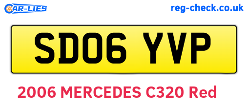 SD06YVP are the vehicle registration plates.