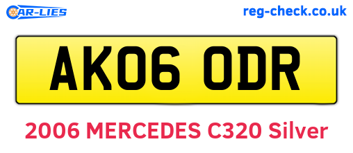 AK06ODR are the vehicle registration plates.