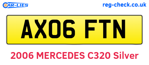 AX06FTN are the vehicle registration plates.