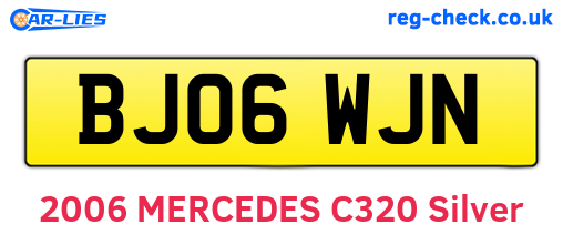 BJ06WJN are the vehicle registration plates.