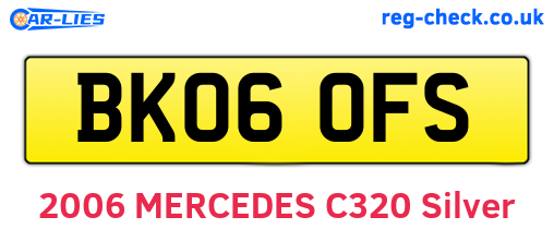 BK06OFS are the vehicle registration plates.