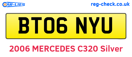 BT06NYU are the vehicle registration plates.