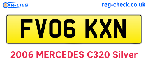 FV06KXN are the vehicle registration plates.