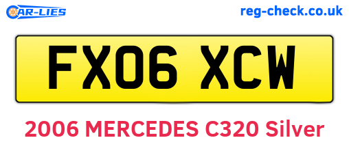 FX06XCW are the vehicle registration plates.