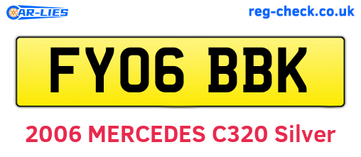 FY06BBK are the vehicle registration plates.