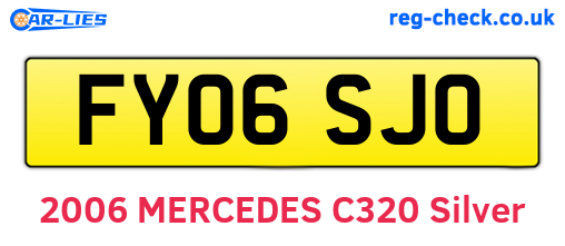 FY06SJO are the vehicle registration plates.