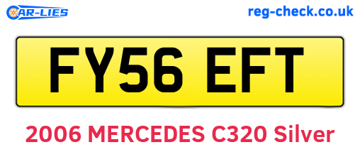 FY56EFT are the vehicle registration plates.