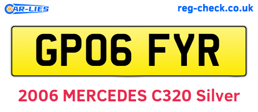 GP06FYR are the vehicle registration plates.