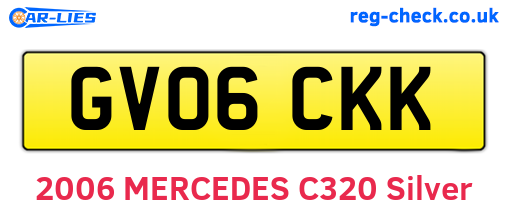 GV06CKK are the vehicle registration plates.