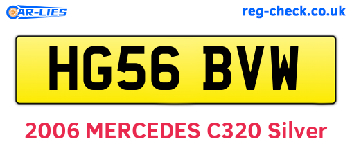 HG56BVW are the vehicle registration plates.