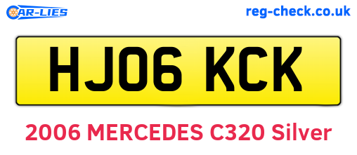 HJ06KCK are the vehicle registration plates.