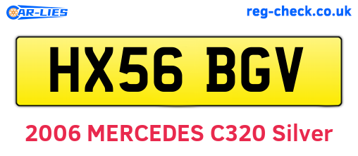 HX56BGV are the vehicle registration plates.