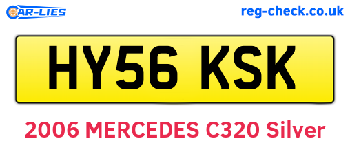 HY56KSK are the vehicle registration plates.