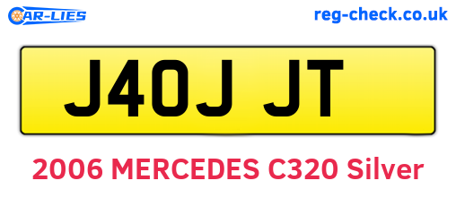 J40JJT are the vehicle registration plates.