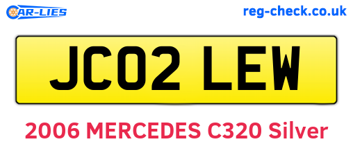 JC02LEW are the vehicle registration plates.