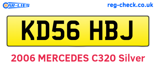 KD56HBJ are the vehicle registration plates.