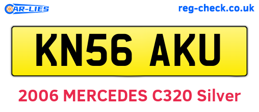 KN56AKU are the vehicle registration plates.