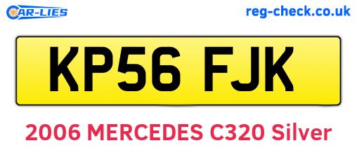 KP56FJK are the vehicle registration plates.