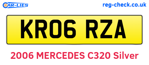 KR06RZA are the vehicle registration plates.