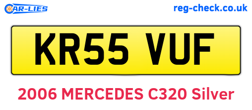 KR55VUF are the vehicle registration plates.