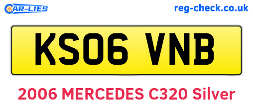 KS06VNB are the vehicle registration plates.