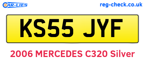 KS55JYF are the vehicle registration plates.