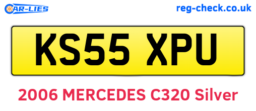 KS55XPU are the vehicle registration plates.