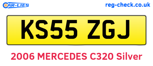 KS55ZGJ are the vehicle registration plates.