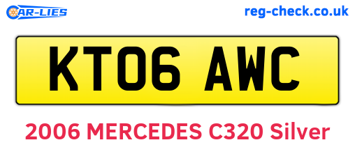 KT06AWC are the vehicle registration plates.