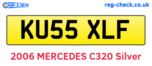 KU55XLF are the vehicle registration plates.