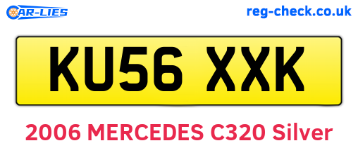 KU56XXK are the vehicle registration plates.