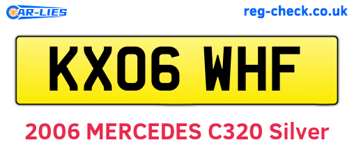 KX06WHF are the vehicle registration plates.