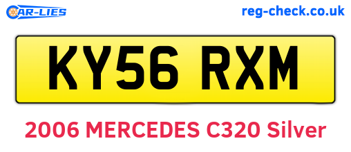 KY56RXM are the vehicle registration plates.