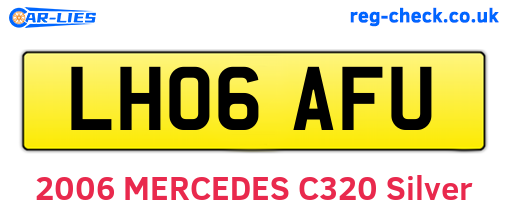 LH06AFU are the vehicle registration plates.