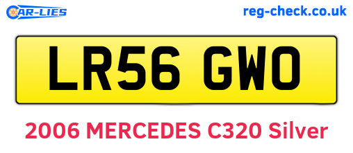 LR56GWO are the vehicle registration plates.