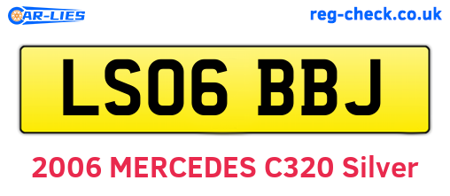 LS06BBJ are the vehicle registration plates.
