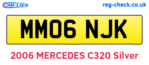 MM06NJK are the vehicle registration plates.