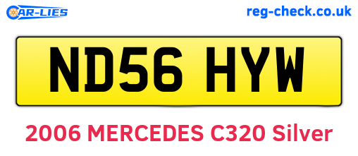 ND56HYW are the vehicle registration plates.