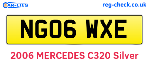 NG06WXE are the vehicle registration plates.