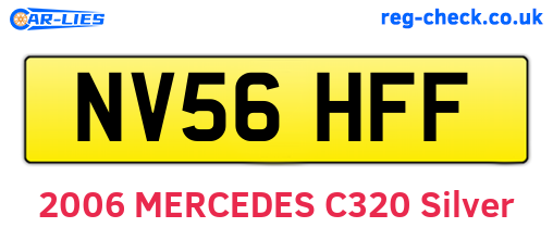NV56HFF are the vehicle registration plates.